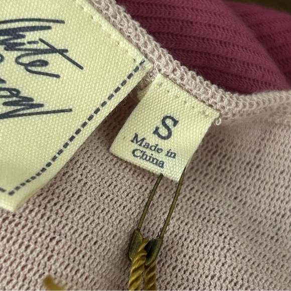 NWT White crow Pink Ombre Lace Hem Tank Top S - Picture 7 of 10